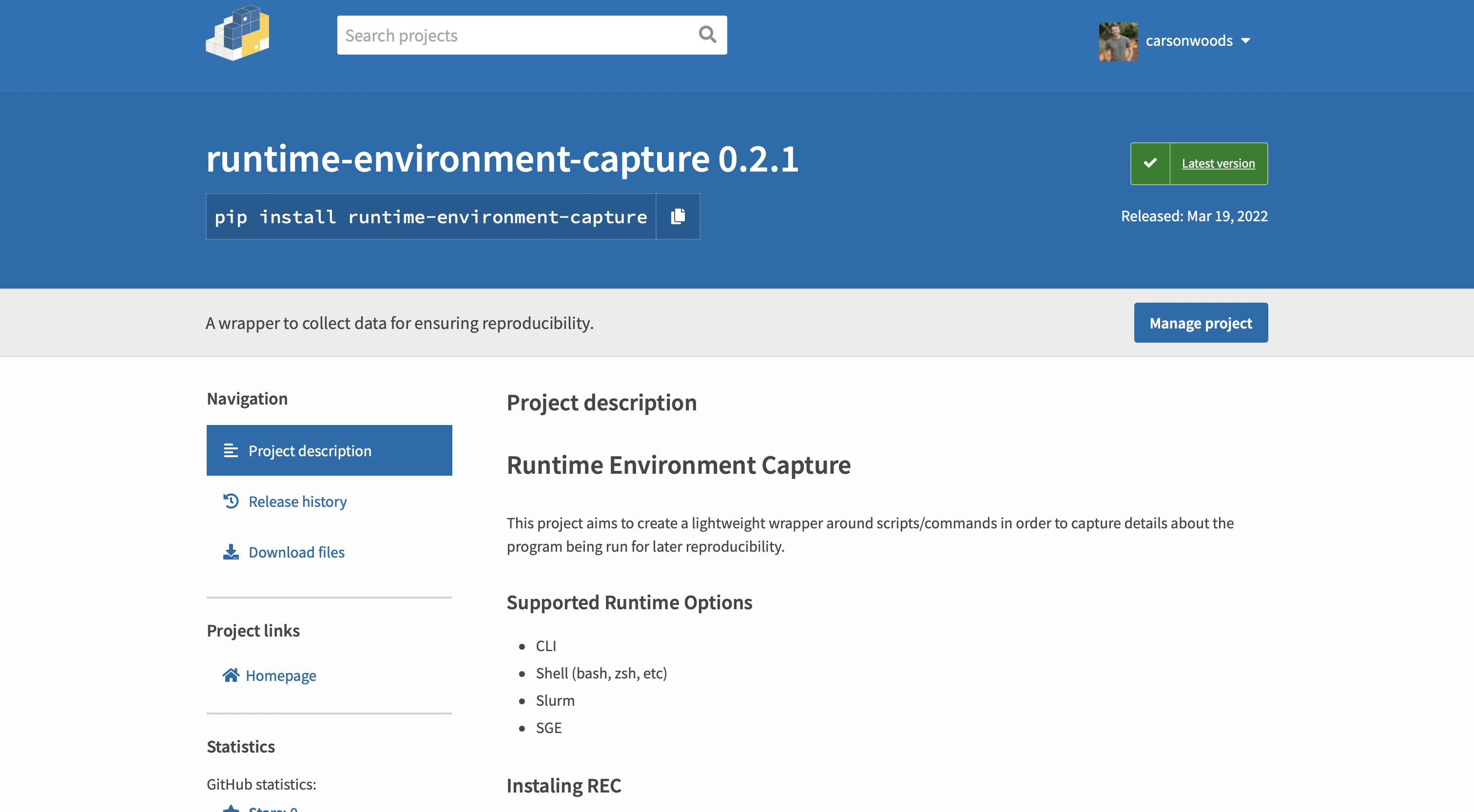 PyPI Project Page
